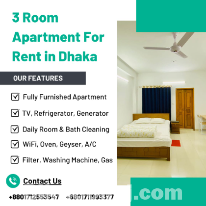 3Bed Room Serviced Apartment RENT in Bashundhara R/A.